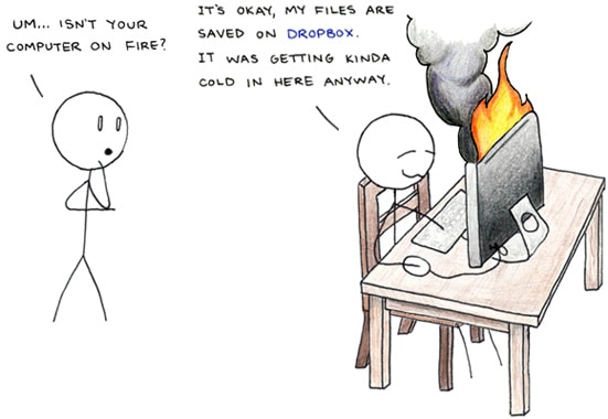 computer on fire