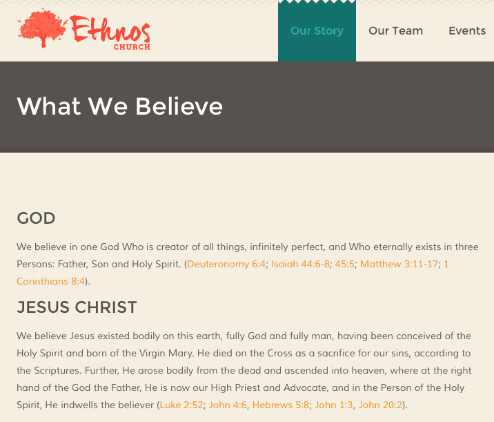 ethnos church what we believe